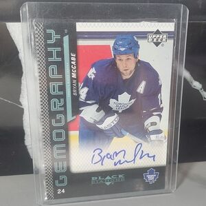 Bryan McCabe Upper Deck Gemography Autograph Maple Leafs Hockey Card 2006/07